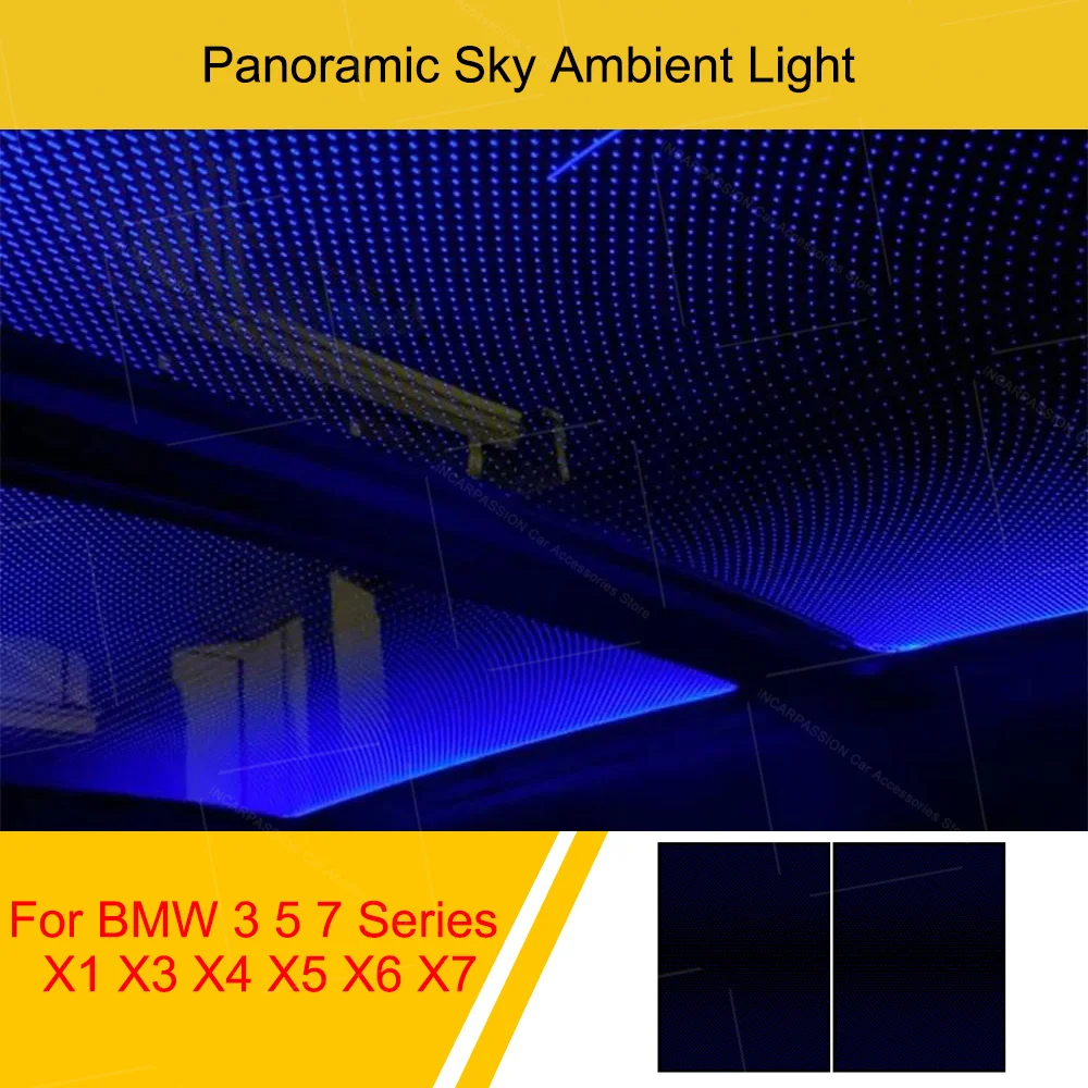 Skylight film Panoramic Sky Ambient Light For BMW 3 5 7 series X3 X4 X5 X6 X7 G20 G30 G12 Original Menu Control