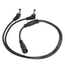 12V 1 Female 2 Male Way Y Splitter Cable 5.5x2.1mm Extend Power Cord For CCTV