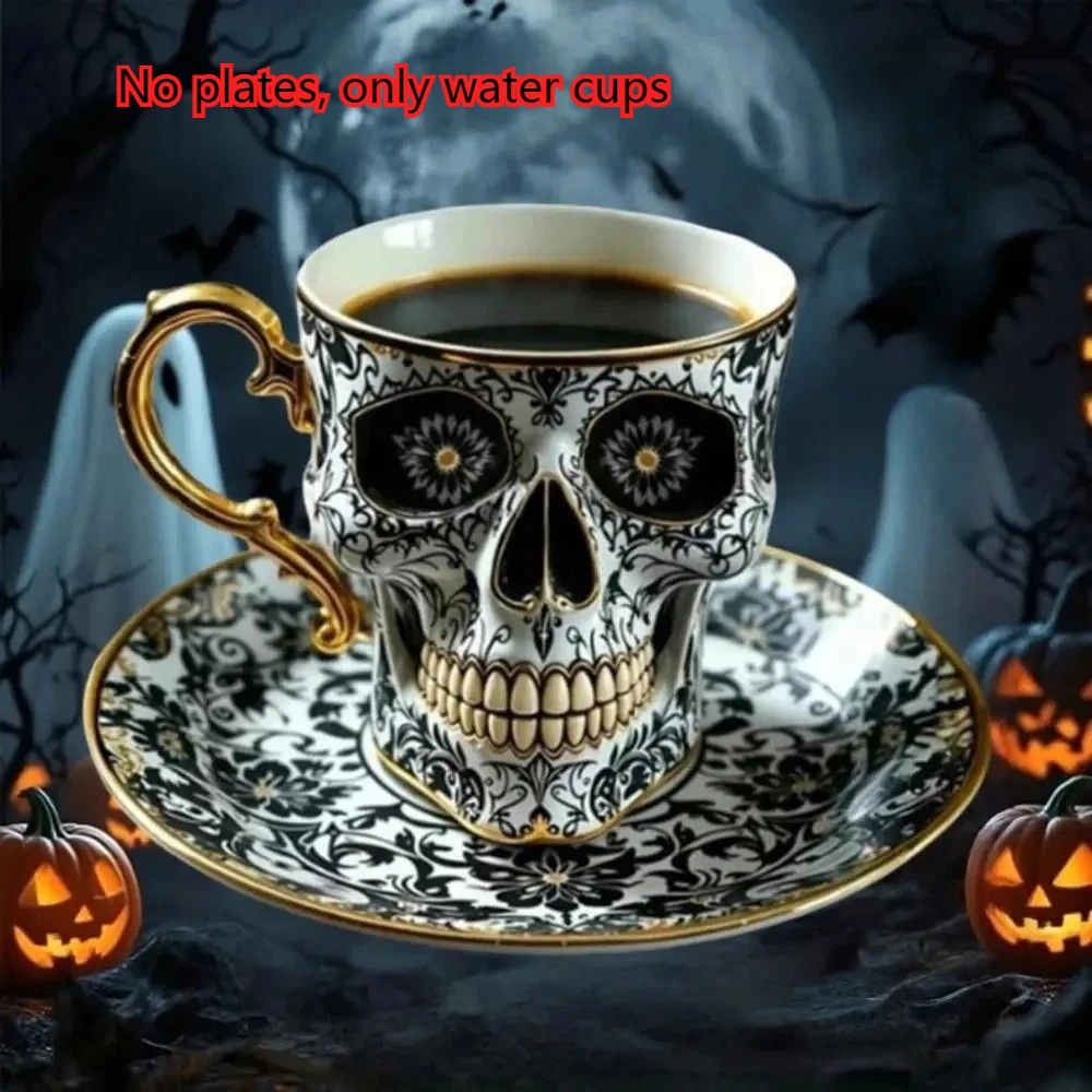 Stylish Resin Skull Coffee Mug Bonehead Design Gothic Skull Crusher Coffee Skeleton Head Mugs Collectors 2025