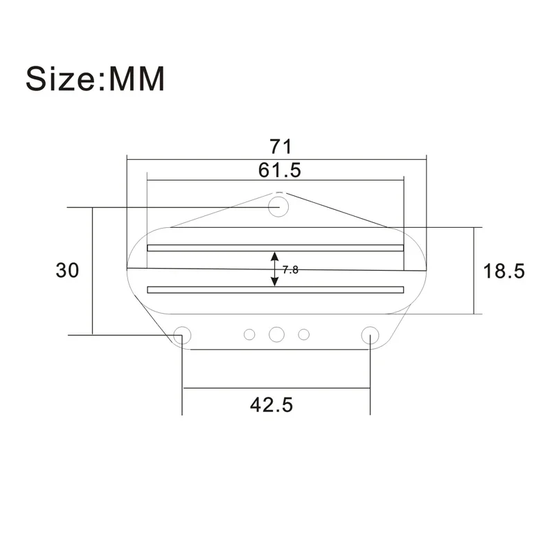 ALLMusic czarny ze srebrną podwójną szyną podwójny Coill magnetyczny Pickup Bridge Humbucker na gitarę elektryczną Telecaster