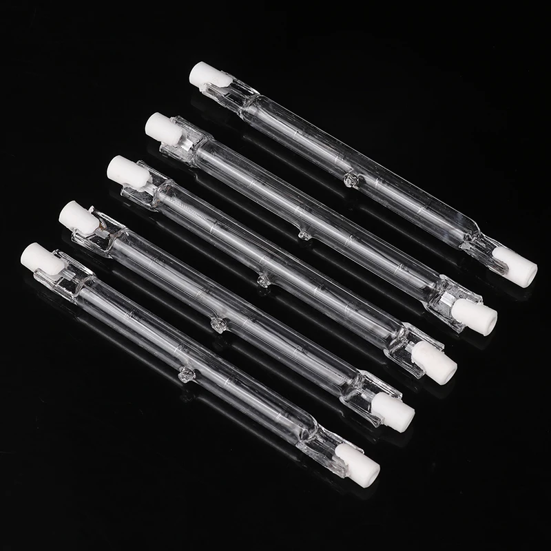 5Pieces New Glass Tube Halogen Light Bulb 220-240V 500W 500 Watt 118mm R7s Halogen Blub Household Decor Lighting Bulb