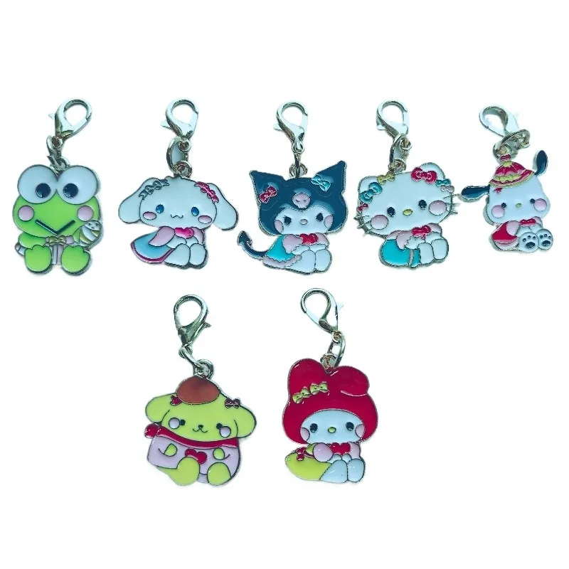 Sanrio Hello Kitty Cartoon Sleutelhanger Kuromi My Melody Anime Actiefiguren Kawaii Speelgoed Schooltas Decoratie Modellen Verjaardagscadeautjes
