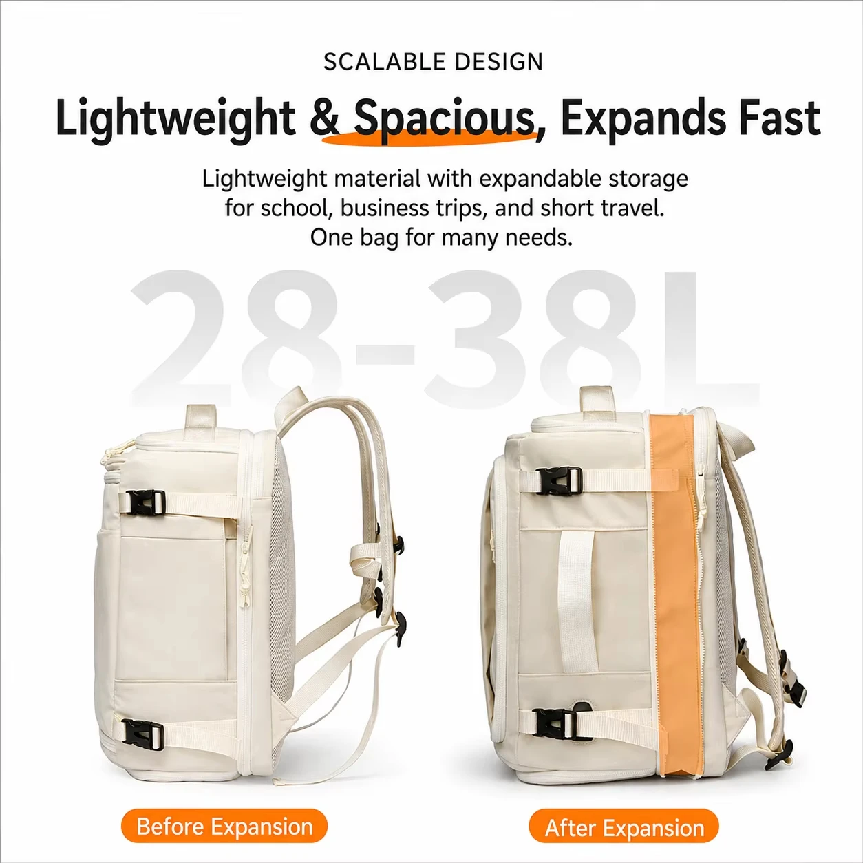 Travel Backpack Men Women Waterproof Laptop Backpack Expandable Large Capacity Gym Bag with Shoe Compartment Sports Carry On Bag