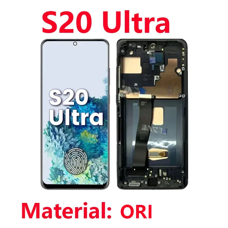 

Оригинальный экран для Samsung S20 Ultra LCD G988, изогнутый экран в сборе, сенсорный экран, дигитайзер, LCD для мобильного телефона