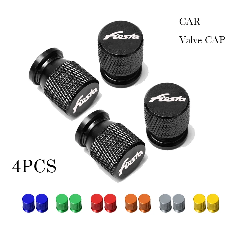 

4PCS Car Wheel Tire Valve Caps Tyre Stem Covers Airdust Waterproof For Ford Fiesta Auto fiesta Accessories