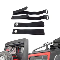 Arka pencere Roll Up yapış sapanlar ve yumuşak üst Sunrider sapanlar, Jeep Wrangler 2007-2019 için,