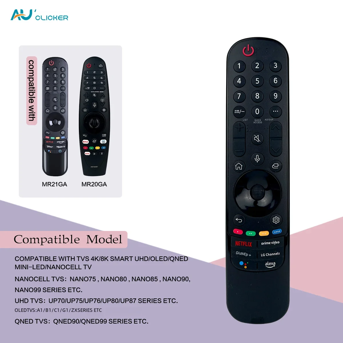 AN-MR22GA AKB76039902 Replacement Magic TV Remote Controller with Mic for OLED65C2PUB 65 C2 Series 4K Smart OLED TV (2022)