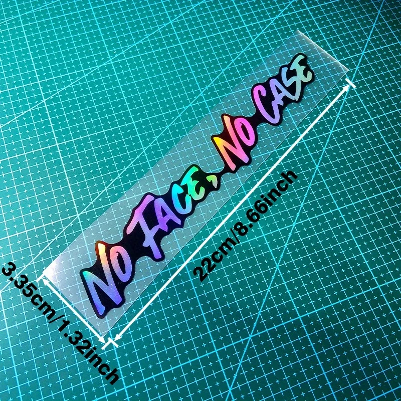 لا وجه ولا حالة دراجة نارية خوذة العدسات ملصقات مقاوم للماء شارات الفينيل للدراجات النارية خزان الوقود سيارة مثلث نافذة سكوتر #2