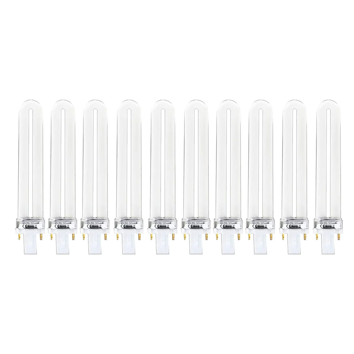 Bombillas de lámpara UV para uñas de 9W, 10 piezas, 365nm