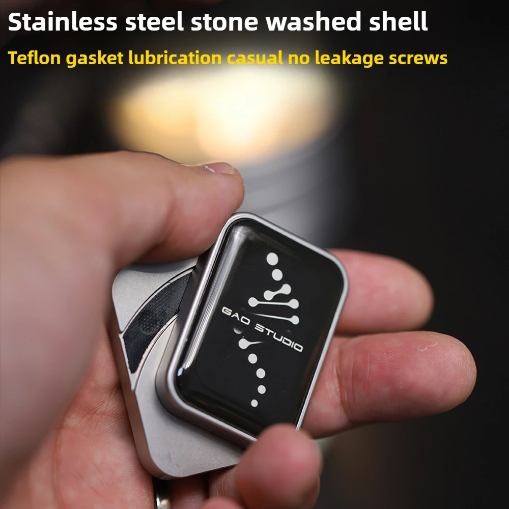 GAO EDC Energy Card Mechanical Arc-Shaped Side-Push Metal Fingertip Push Card Fingertip Desktop Decompression Toy