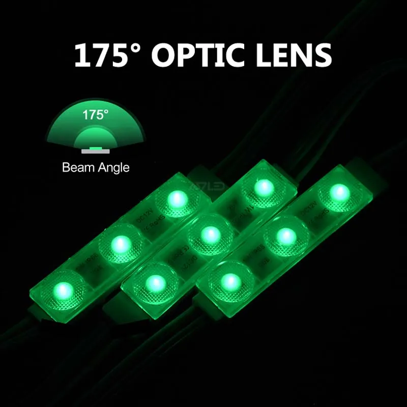 50PCS DC12V waterproof 2835 LED module RGB diffuse reflection logo backlight IP68 waterproof 175° Degree Lens