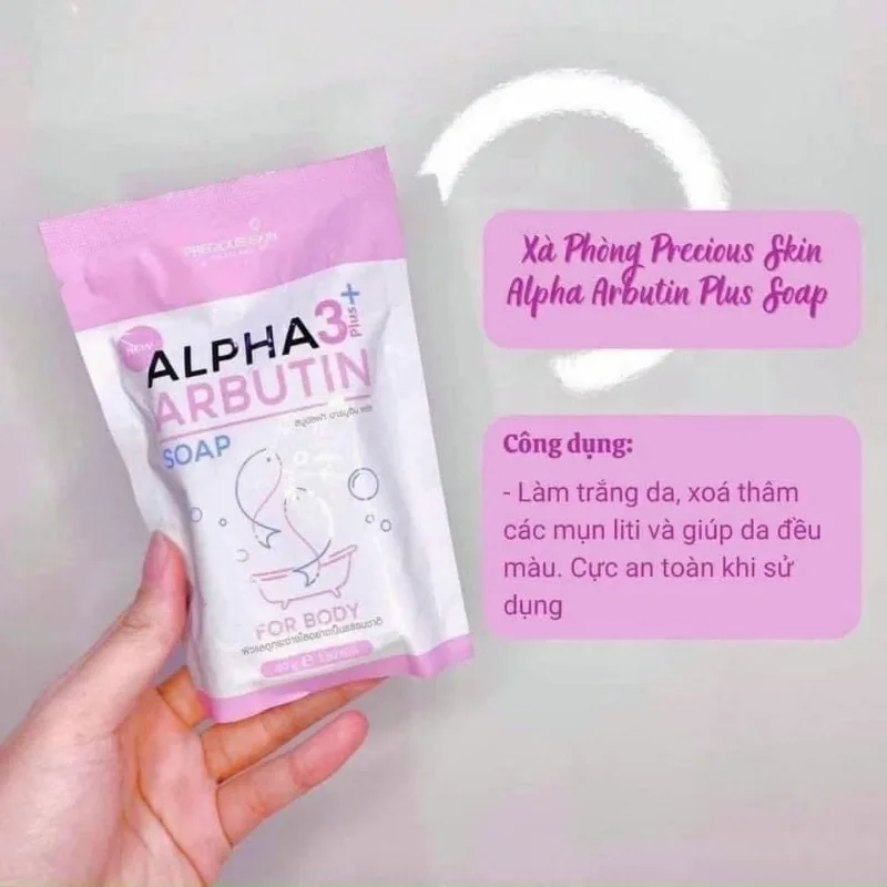 

Xà Phòng Tắm Trắng Da Body ALPHA ARBUTIN 3+ Plus 80g Thái Lan, Brightening Smooth Clean Reduce Dark Spots Acne White Skin