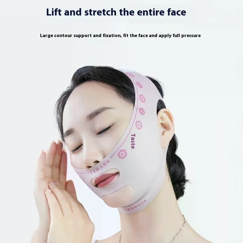顎と頬の痩身バンド Vシェイパー Vラインリフティングマスク フェイスリフティング アンチリンクルストラップバンド スリーピングマスク 美容健康