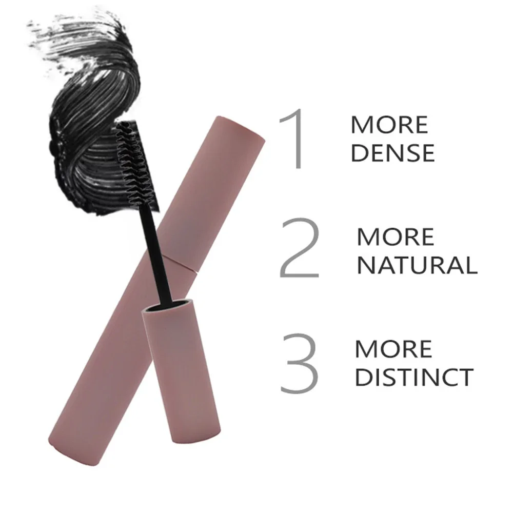 Mascara spesso da 10 ml con etichetta privata Logo personalizzato Allungamento impermeabile a lunga durata Tubo rosa naturale ad asciugatura rapida Commercio all'ingrosso