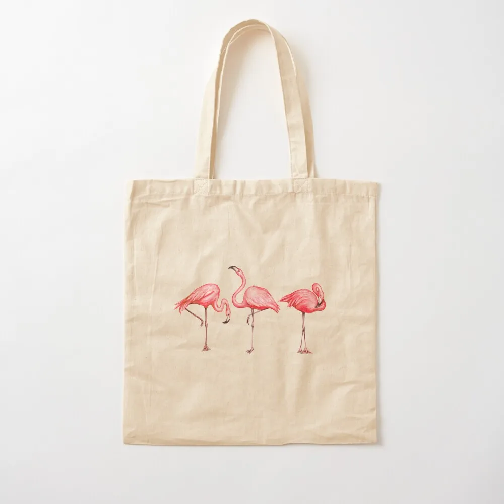 

Flamingo Pattern - Black Tote Bag Canvas stote bag shopper bag woman Canvas Tote