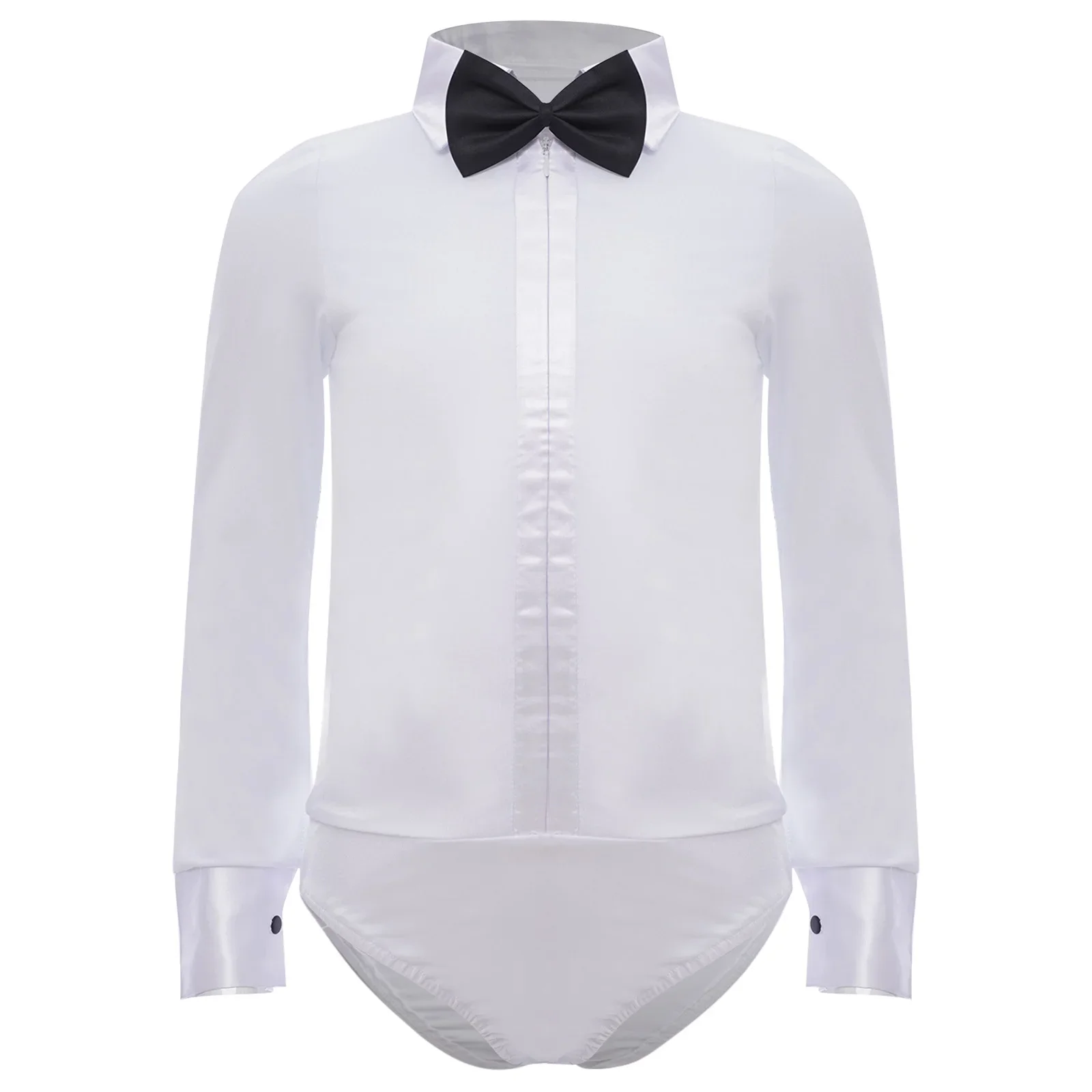 

Kids Boys Latin Dance Shirt Bodysuit Modern Ballroom Cha Cha Rumba Salsa Tango Stage Performance Latin Dancing Leotard Dancewear