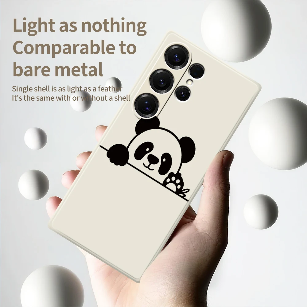 Custodia per telefono modello Panda per Samsung Galaxy S21 S22 S23 S24 S25 Ultra Plus 5G S20 FE S10 Plus S21 FE S23FE S24FE Cover in silicone