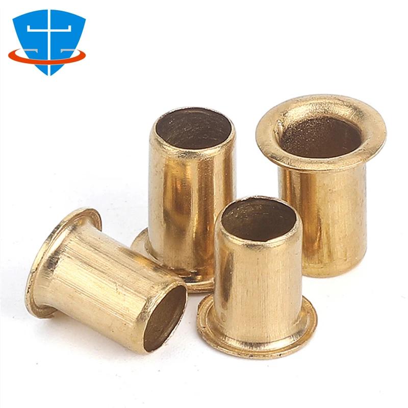 GB876 M0.9 M1.3 M1.5 M1.7 M2 M2.5 M3 M4 M5 M6 Brass Copper Hollow Rivet Circuit Board PCB Nails Through-Hole Tubular Rivet Nuts