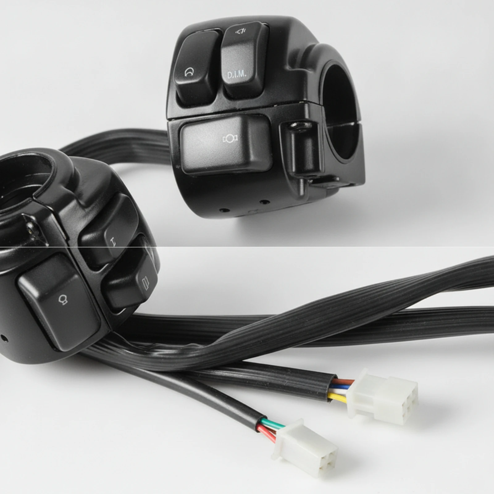 Motorcycle Switch Assembly 25mm Motorcycle Handlebar Switch Handlebar Control Unit Easy to Install Sensitive Buttons