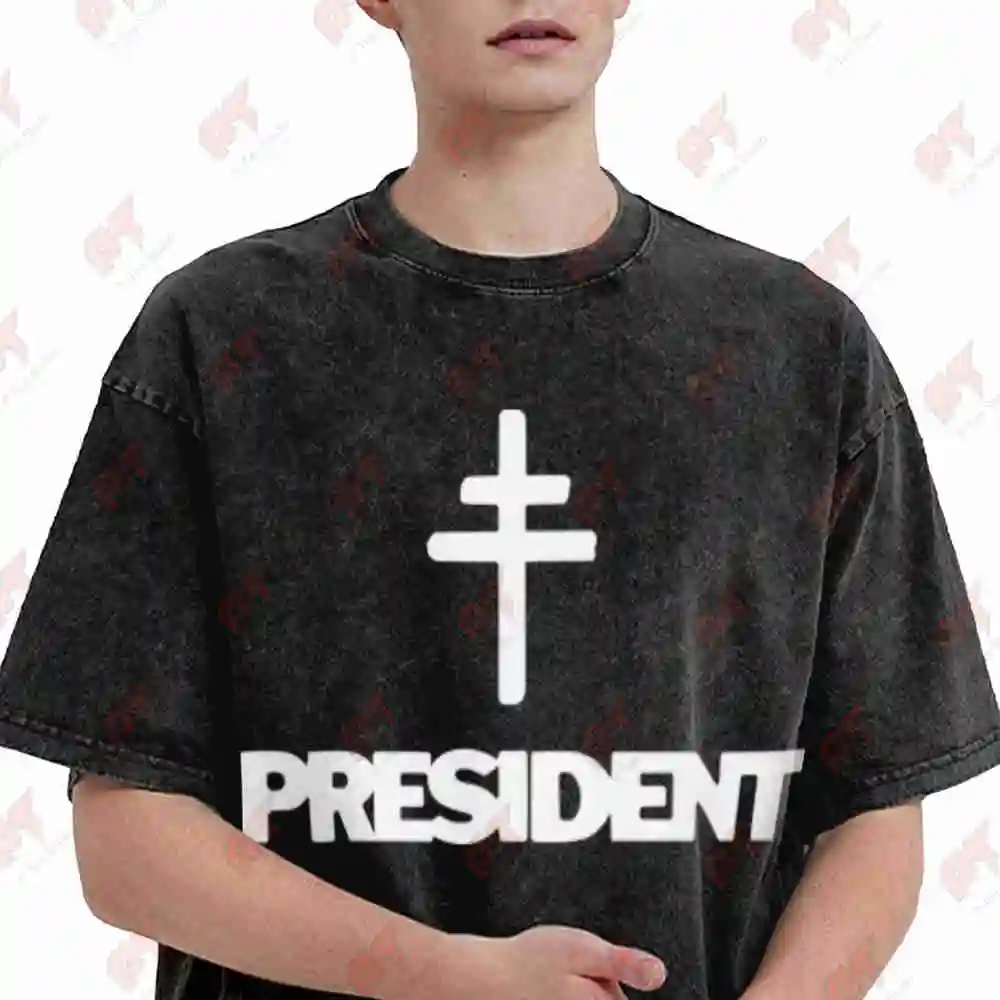 President Band Declare Your Allegiance Vintage Washed Tee Pure Cotton T-Shirt