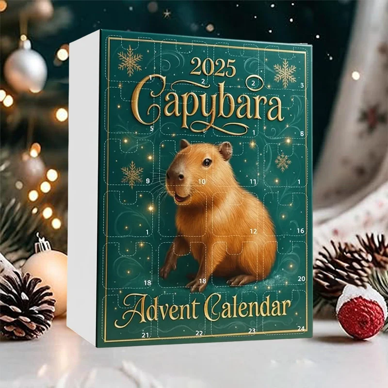 Calendrier de l'Avent Capybara 24 jours, ornements de noël mignons, compte à rebours, pendentif d'arbre de noël, cadeaux Surprises