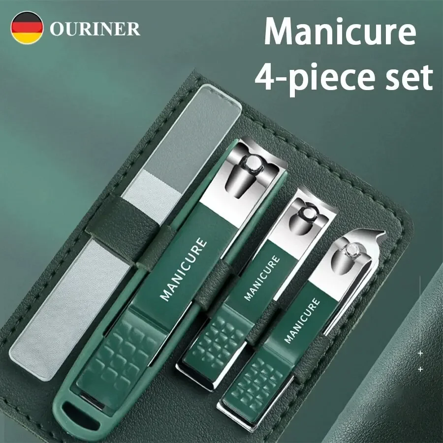 

Manicure Kit 4PCS Nail Clippers Full Set Home Single Nail Clipper Set Diagonal Manicure Knife Tool Nano File Set