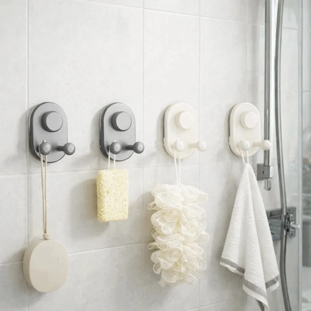 

Набор из 3 пластиковых крючков на присосках: влагостойкие, съемные, для кухни, экономия места, не оставляют следов, для ванной комнаты