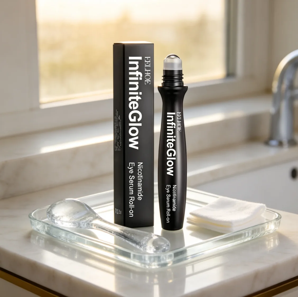 

InfinitiGlow BELIHOIE Eye Serum Roll-on with Nicotinamide - Soothing & Moisturizing Eye Care, Roll-on Applicator