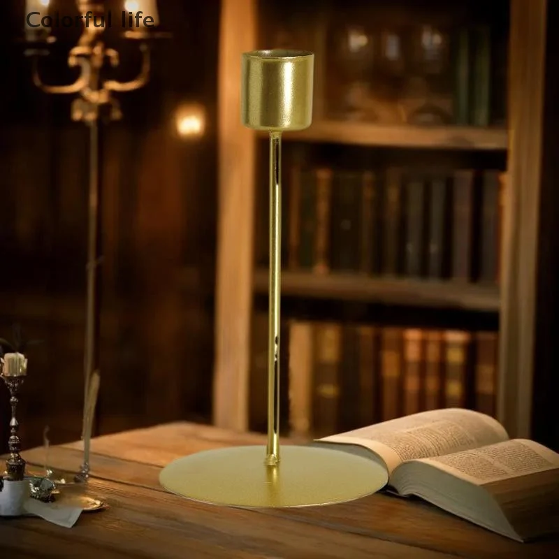 حاملات شموع بار لتزيين الحفلات، تصميم معدني أوروبي أنيق لحفلات الزفاف ومساحات المعيشة