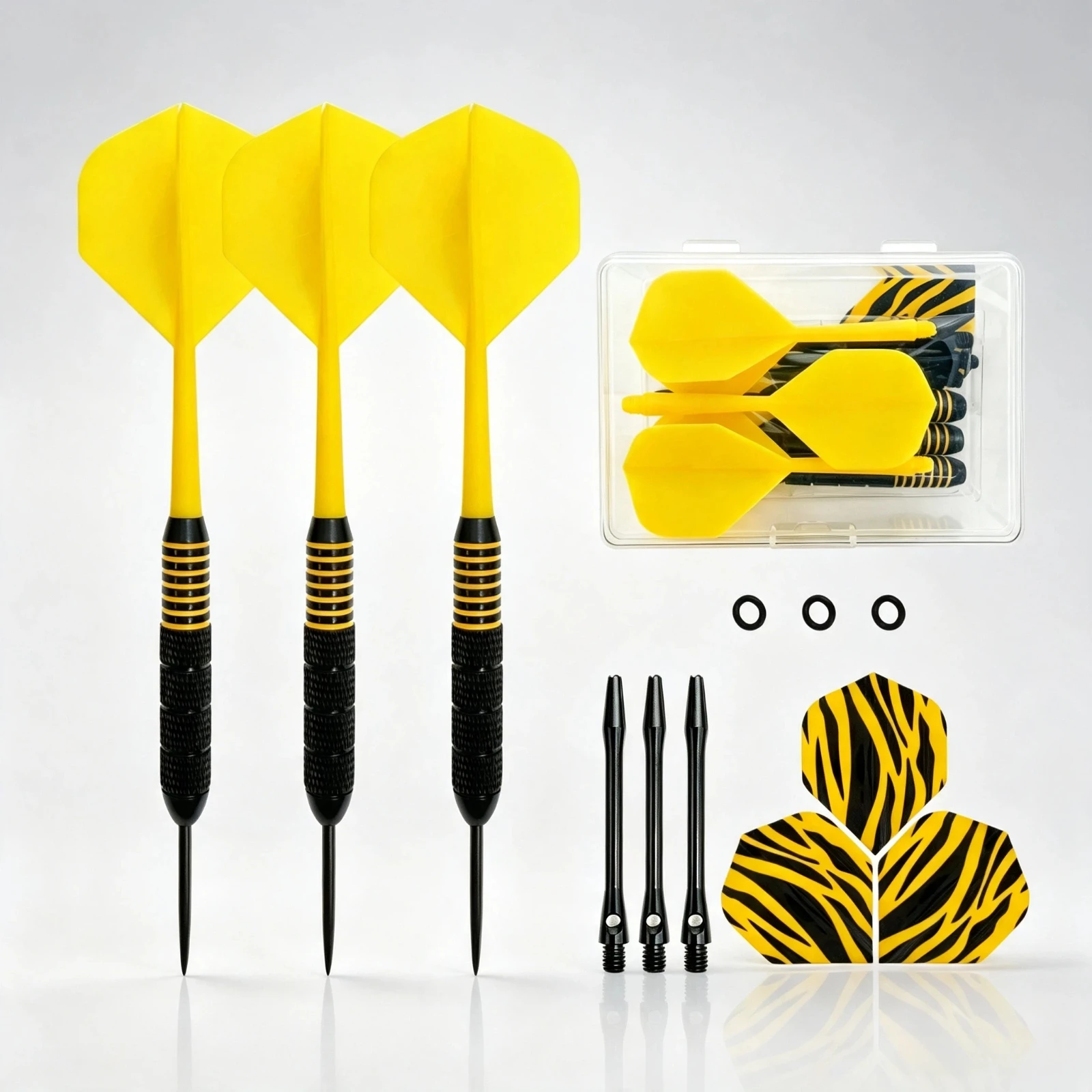 24g Embroidered Iron Hard Dart Set, Comes with PVC Integrated Dart and Storage Box, Professional Competitive Dart Beautiful Gift