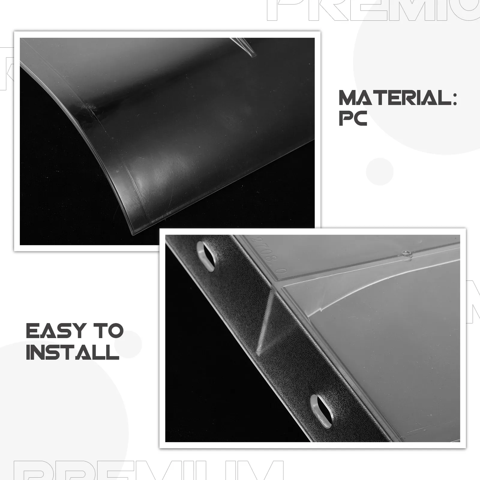 Clear Window Door Awning Canopy Plastic Rainproof Front Door Porch Patio Roof 40Cm Transparent Rain Shelter Uv Protection