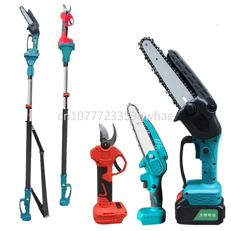 Rechargeable aerial pruning saw high branch chain lithium