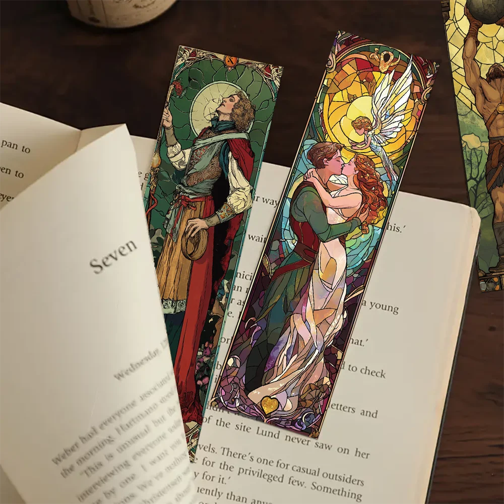 30pcs stained glass tarot card bookmarks for students paper card decorating books book page marking page book marking DIY