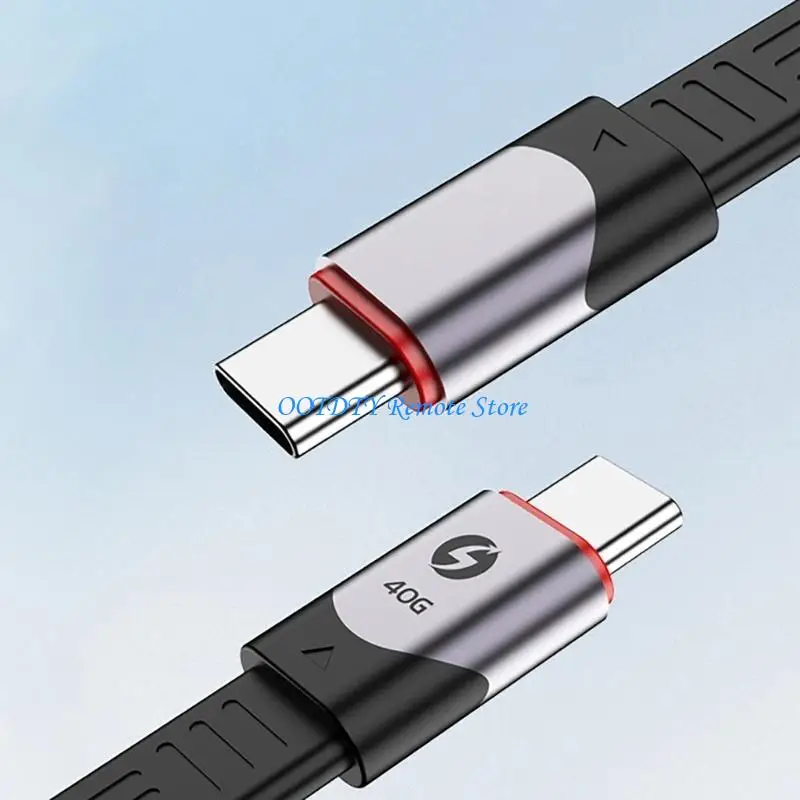 USB4 Data Cable 240W 40Gbps Full Function 15cm Flexible FPC with Aluminum Plugs