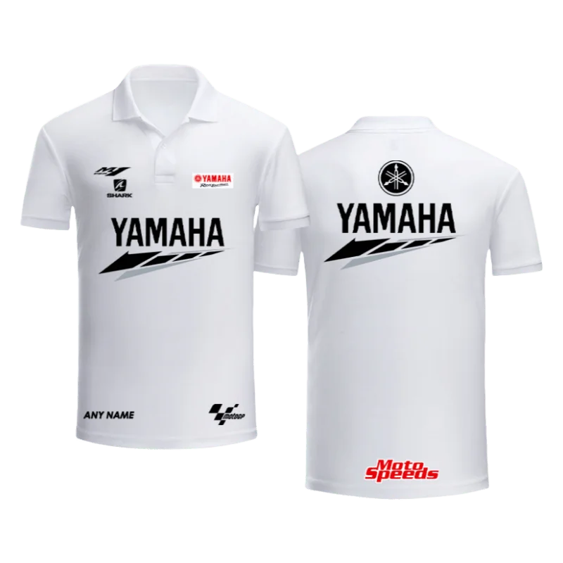 

Yamaha Motorcycle MotoGp Factory Team Racing Костюм Рубашка поло с лацканами Футболка с принтом Мужской и женский топ с короткими рукавами
