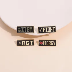 Red Heart Mercy Badge Enamel Pins Funny Undertale Game ACT ITEM Brooch Lapel Badge Backpack Jewelry Gift for Friends Wholesale