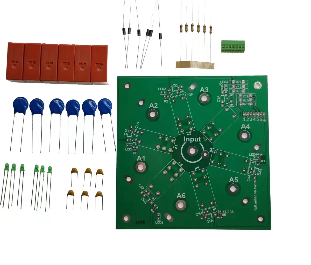 

6-way DIY Kit 6:1 Coax Remote Antenna Switch SO-239 1.8MHz--60MHz