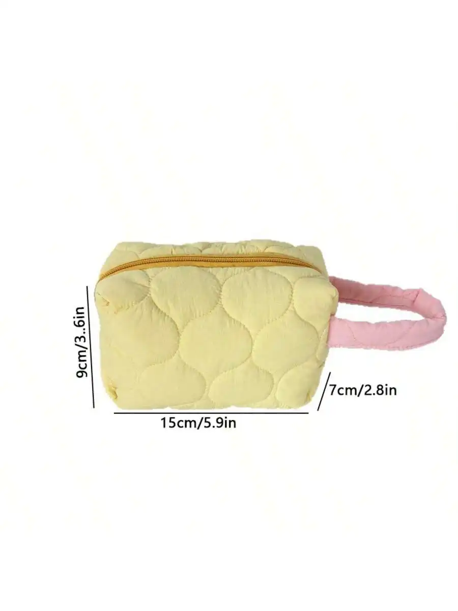 New macaron color women's handbag  zipper large capacity coin storage bag daily lipstick key pouch