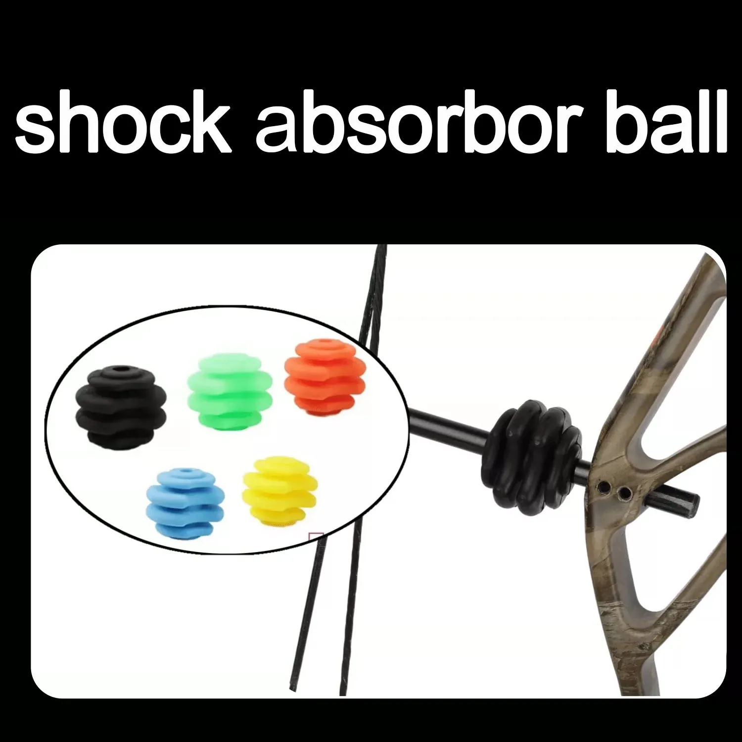 Compound Bowstring Stopper Shock Absorber Vibration Stabilizer Ball Suppressor Bracket Stabilizer Archery Shooting Accessories