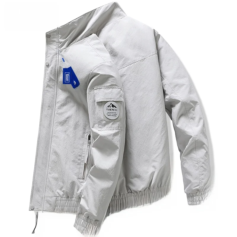 

Мужская ветрозащитная куртка WASSUP с воротником-стойкой, приталенная, повседневная, в стиле милитари, верхняя одежда, весна 2026, полиэстер, на молнии