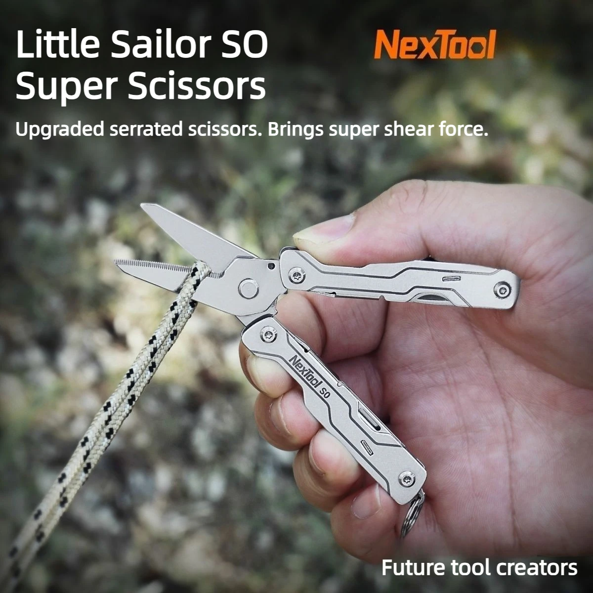 

Nextool Mini Sailor So Scissors 12-In-1 Multi Tool Pocket Knife Tweezers Folding Tools Wire Cutters EDC Card Pin Screwdrivers