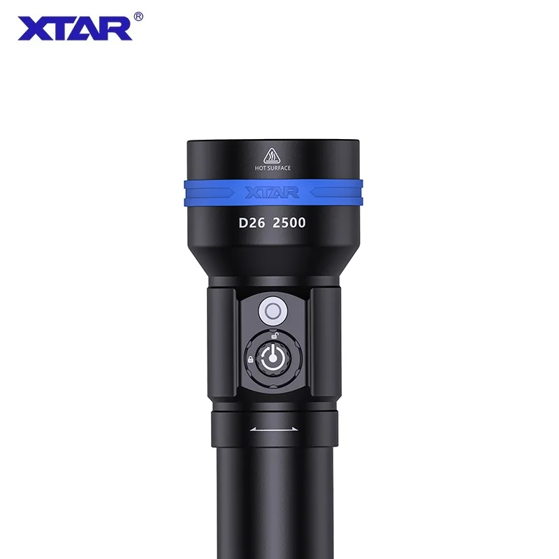 XTAR D26 2500 Diving Flashlight 2500 Lumen Beam Distance 320 Meter Magnetic Switch Torch 100 Meter Diving Depth