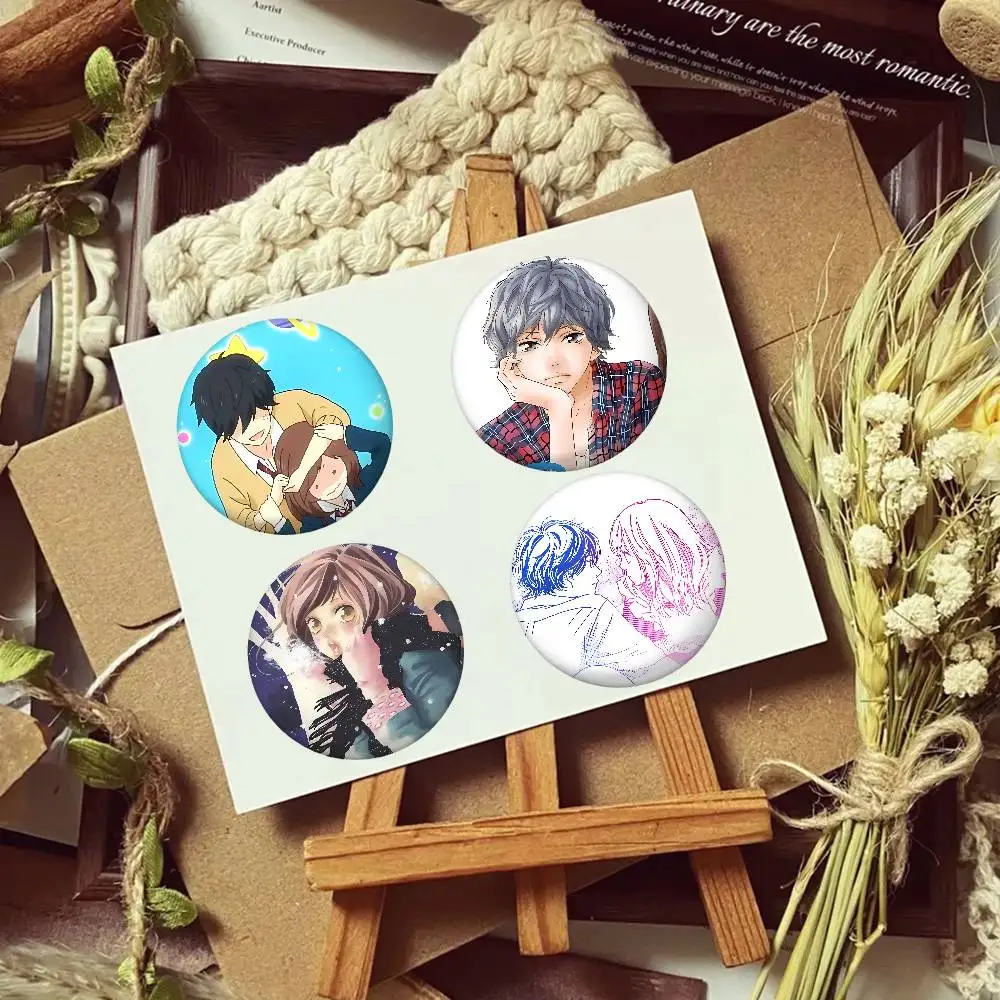 Anime A-Ao Haru Ride Cover Brooches Funny Meme Badge Fashion Jewelry Gifts