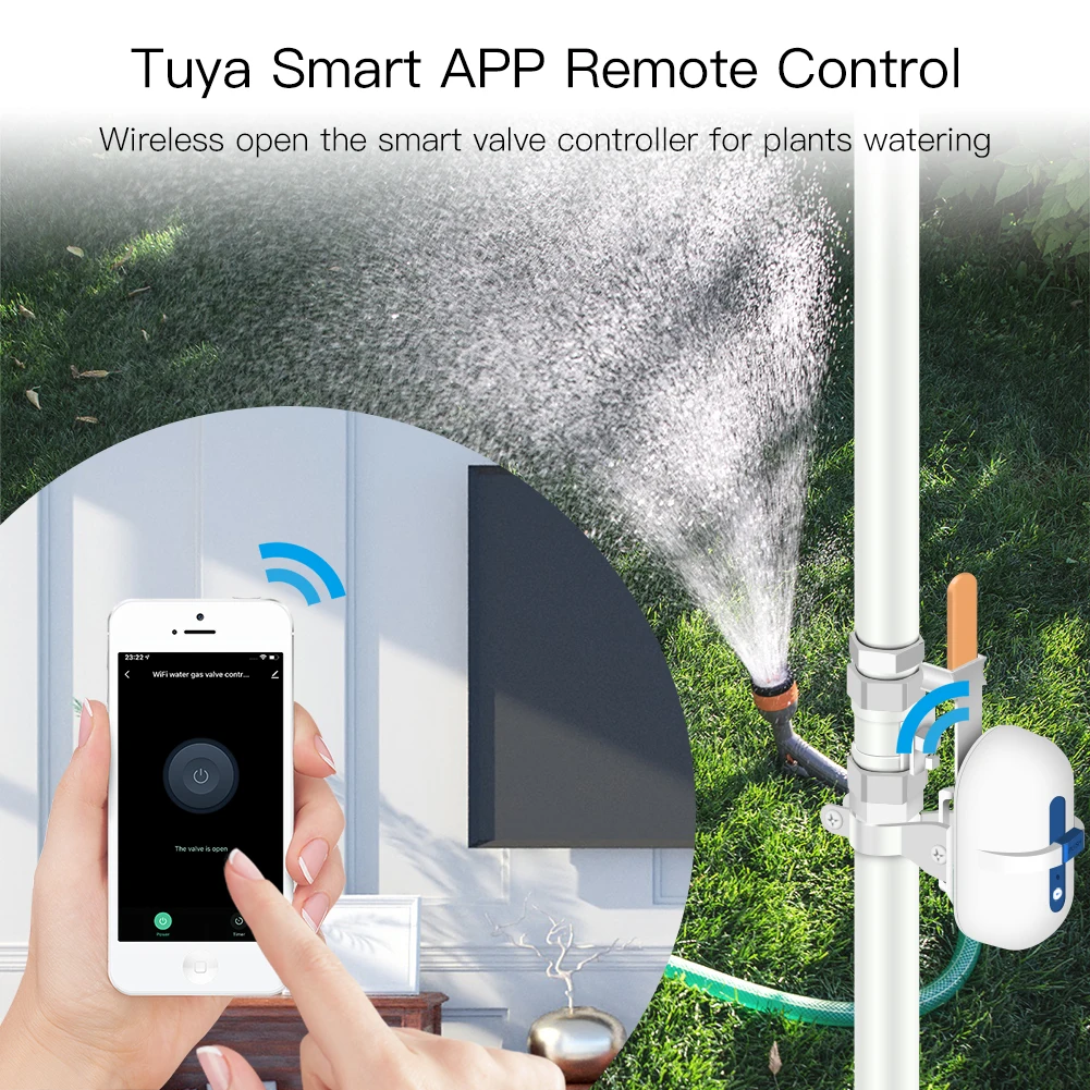 Válvula de cierre automático para tubería de Gas y agua, controlador inteligente con WiFi/ZigBee, Control remoto por aplicación Smart Life, Tuya,