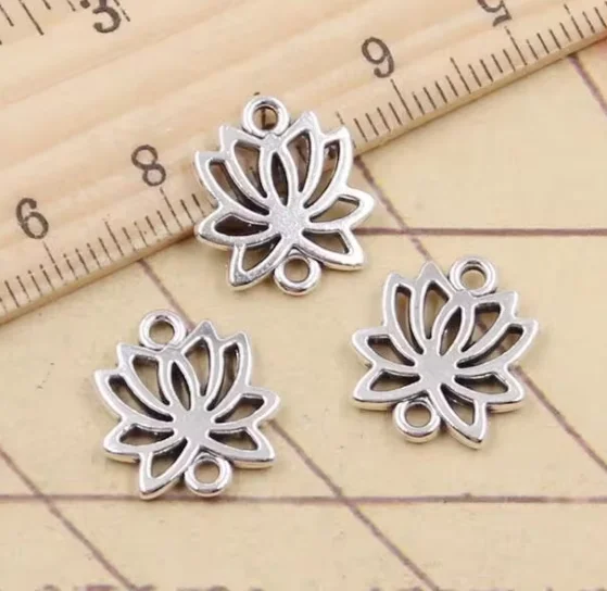 20pcs 16x14mm flower connector pendant for jewelry making  HWEF3705