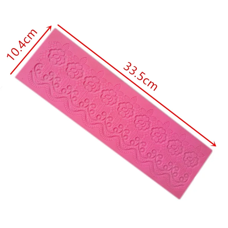 Aomily Beautiful Wedding Cake Silicone Flower Lace Fondant Mold Mousse Brim Decor Sugarcraft Icing Mat Pad Pastry Baking Tool