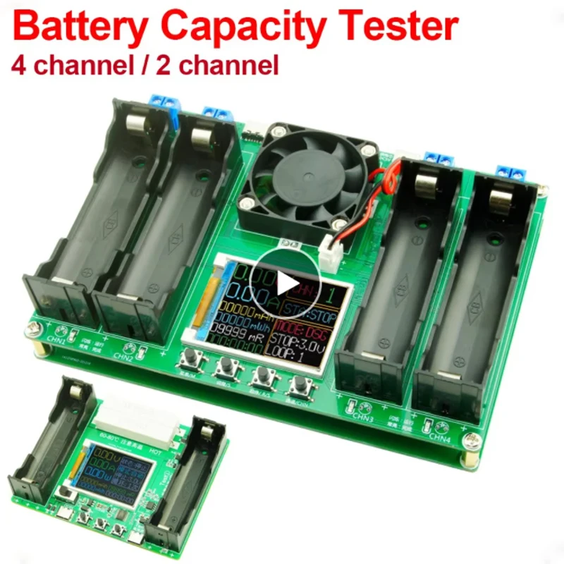 Lithium Battery Capacity Tester Module, MMWh Digital Battery Power Detector, Type-C, 18650