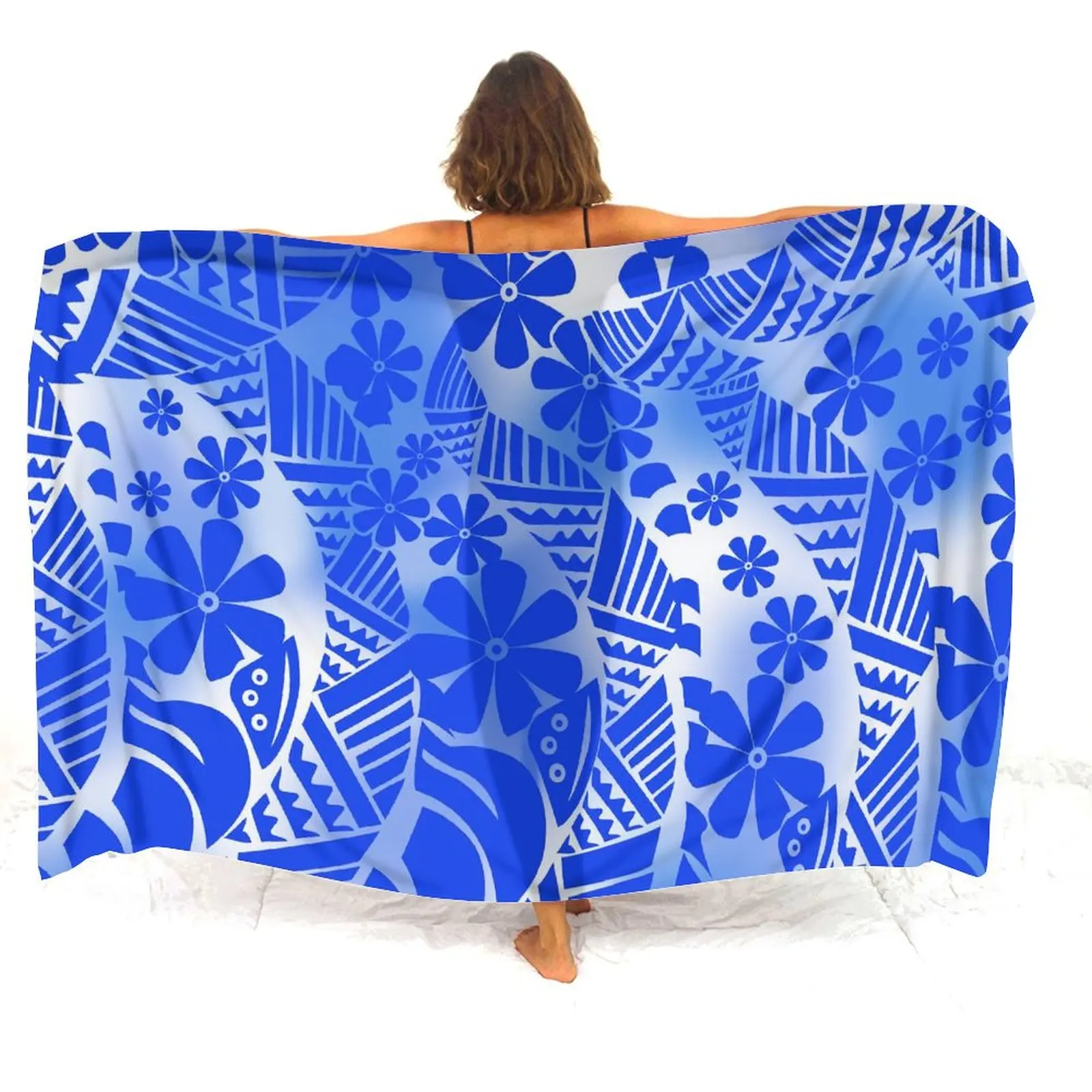 One-Piece Floral Custom Bikini Cover Up Retro Island Bikini Cover Beach Clothing Polynesian Swimsuit Sun-Protective Clothing
