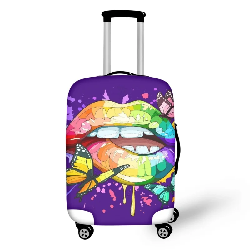 Creative Lip Design Luggage Cover Elasticity Suitcase Protective Covers for Travelling Anti-Dust Basic Accessories for 18-32inch