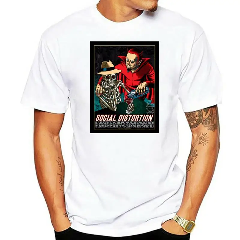 Social Distortion White Graphic T-Shirts New All Sizes